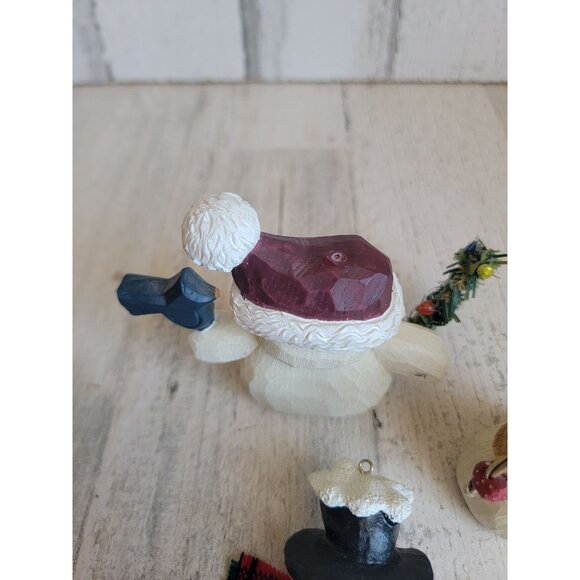 Snowman wreath bird ornament figure xmas set unique - Picture 9 of 9